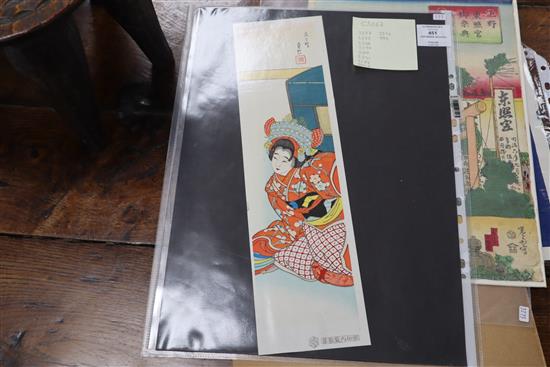 Japanese School, a group of assorted unframed woodblock prints